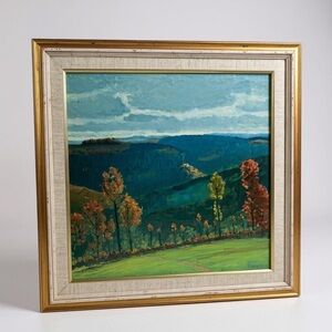 Herbert Foerster Original Oil Painting Western Virginia Early Autumn Landscape